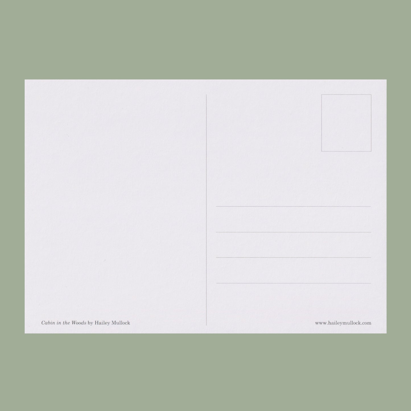 'Cabin in the Woods' Postcard